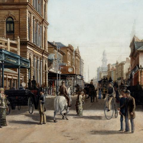 George Street, Sydney, 1883 / Alfred Tischbauer